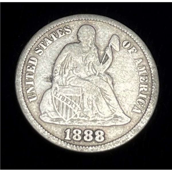 1888 Seated Liberty Silver Dime
