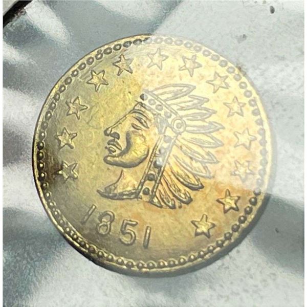 1851 California Gold Token 1/2 Dollar