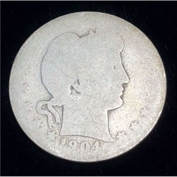 1904-O Barber Silver Quarter AG