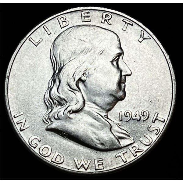 1949-S Franklin Silver Half Dollar AU50