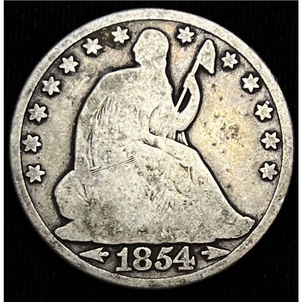 1854-O Seated Liberty Silver Half Dollar VG