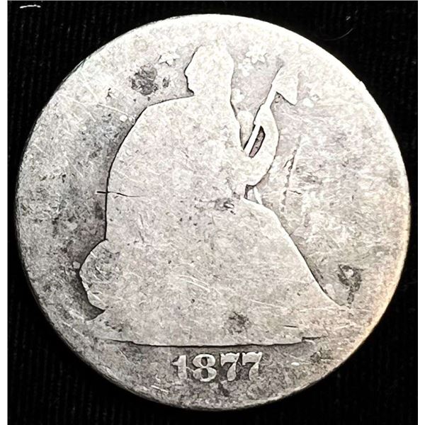 1877-S Seated Liberty Silver Half Dollar Good Details