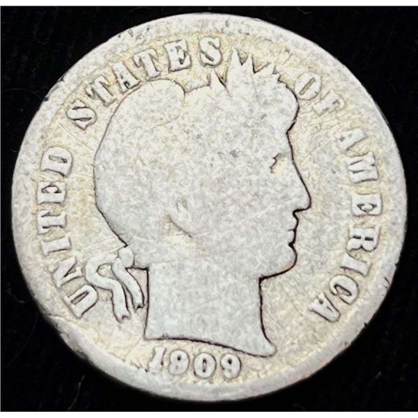 1909-D Barber Silver Dime AG