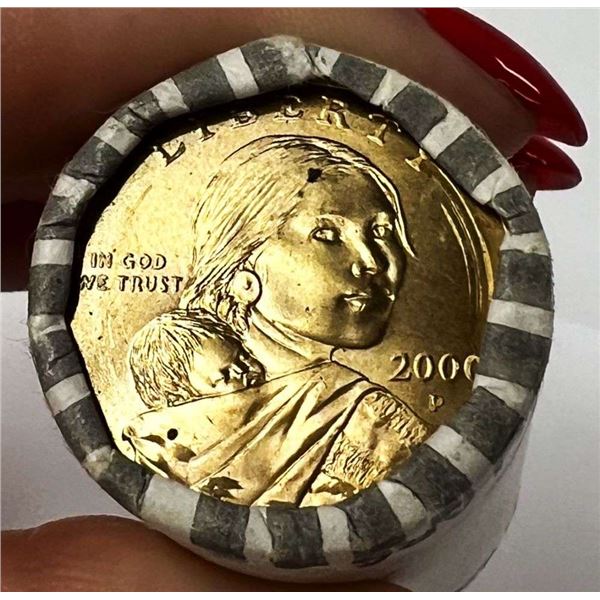2000-P Sacagawea $25 Roll (25-Coins)