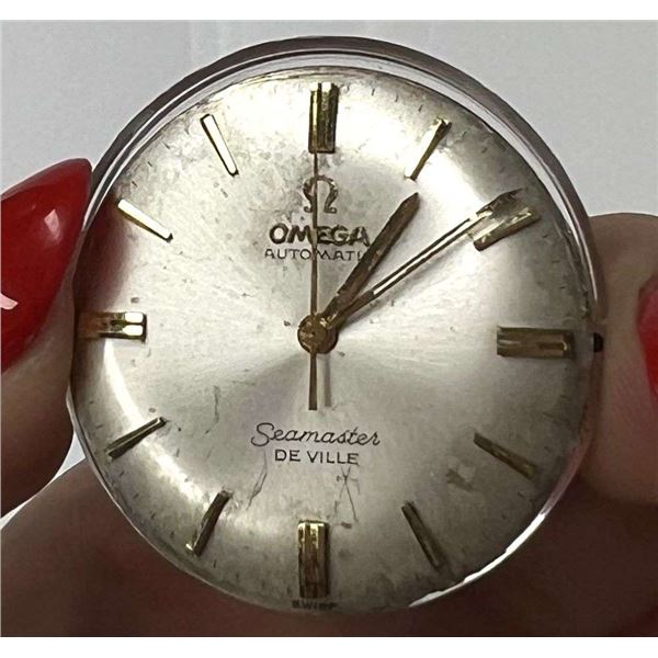 Vintage Omega Seamaster Wrist Watch Movement And Dial