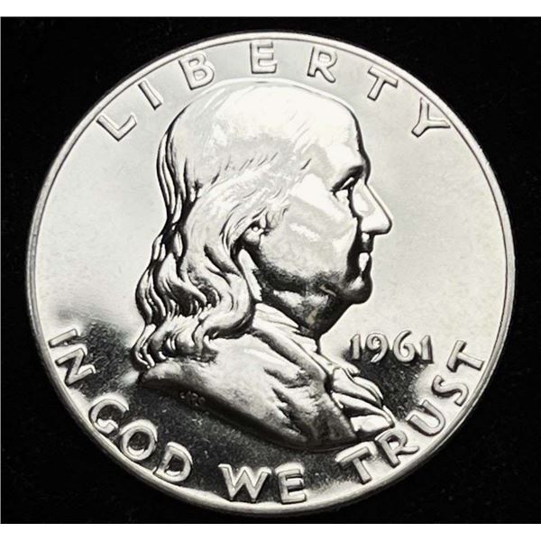 High Grade Proof 1961 Franklin Silver Half Dollar