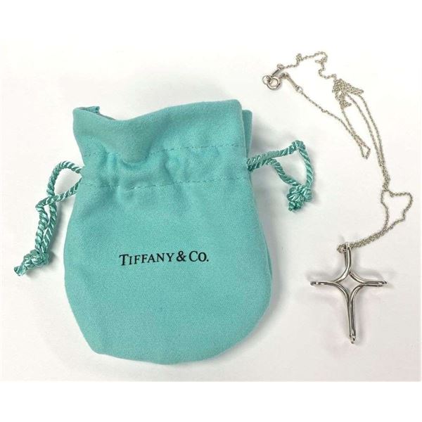Tiffany & Co. Elsa Peretti Infinity Cross Pendant Necklace .925
