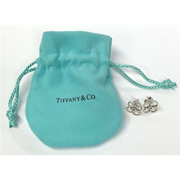 Tiffany & Co. Elsa Peretti Quadrifoglio Earrings .925 Sterling Silver