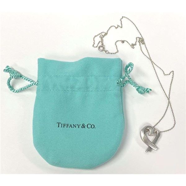 Tiffany & Co. Paloma Picasso Loving Heart Pendant Necklace .925 Sterling Silver