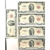 Image 3 : (5) 1953 Red Sealed $2 Note