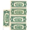 Image 4 : (5) 1953 Red Sealed $2 Note