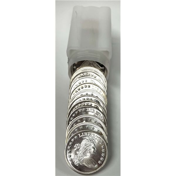 Roll (25-coins) Mixed Vintage Rounds 1 ozt .999 Silver