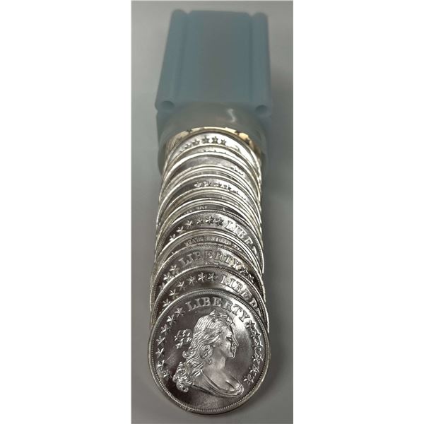 Roll (20-coins) Mixed Vintage Rounds 1 ozt .999 Silver