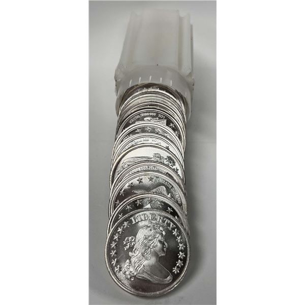 Roll (20-coins) Mixed Vintage Rounds 1 ozt .999 Silver