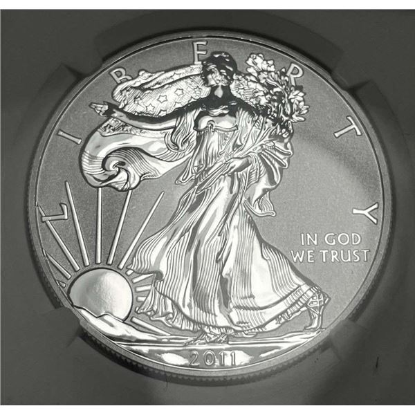 2011-P American Silver Eagle NGC Reverse PF69 25th Anniversary