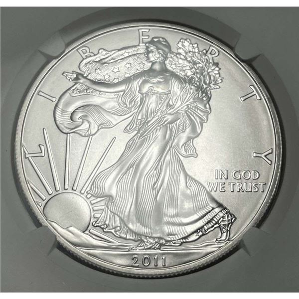2011 American Silver Eagle NGC MS69 25th Anniversary
