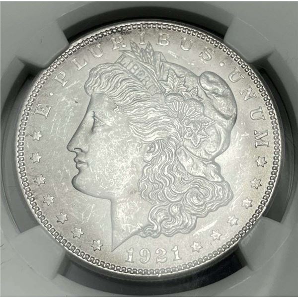 1921 Morgan Silver Dollar NGC MS63