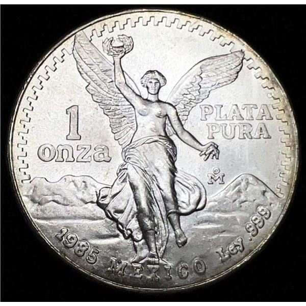 1985 Mexico Libertad 1 ozt .999 Silver