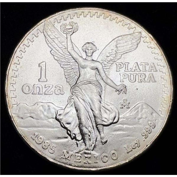 1985 Mexico Libertad 1 ozt .999 Silver