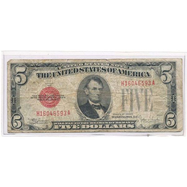 1928 United States $5 Note