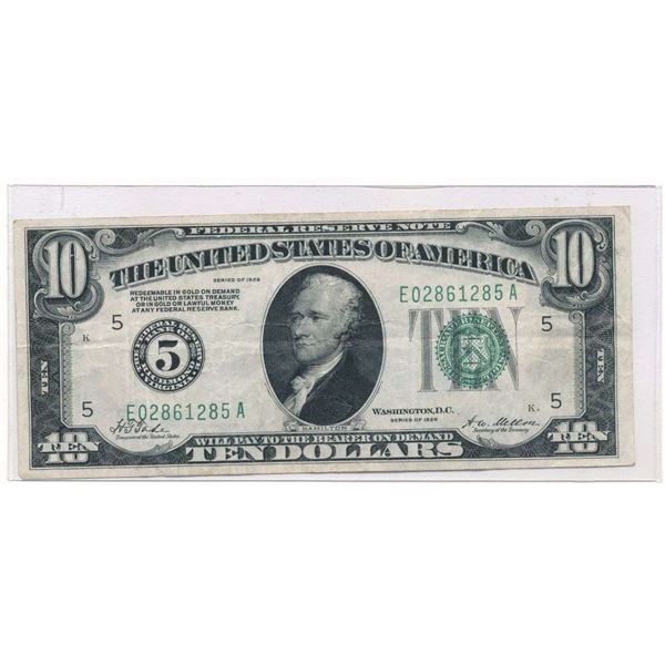 1928 United States $5 Federal Reserve Note