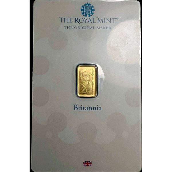 The Royal Mint Britannia 1g .9999 Gold Bar