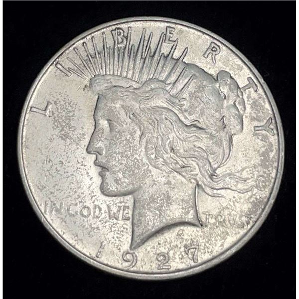 1927-D Peace Silver Dollar AU53