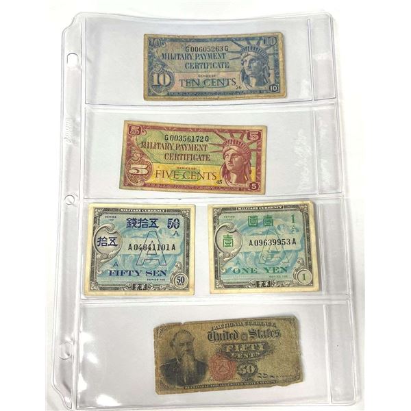 (5) Mixed U.S Military Payment Issued Currency