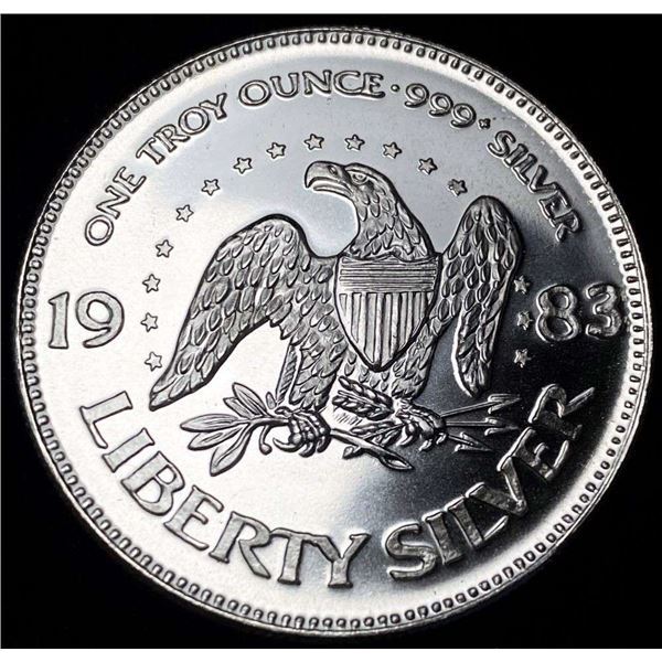 1983 A-Mark "Life Liberty Happiness" Proof 1 ozt .999 Silver