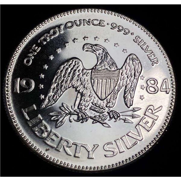 1984 A-Mark "Life Liberty Happiness" Proof 1 ozt .999 Silver