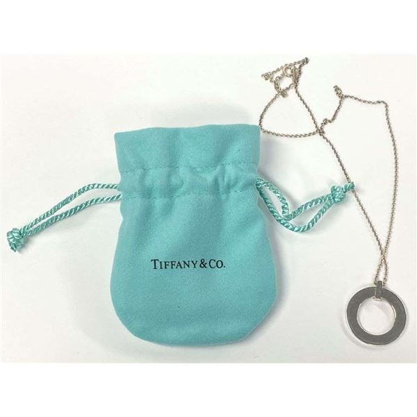 Tiffany & Co. "1837" Circle Pendant Necklace .925 Sterling Silver