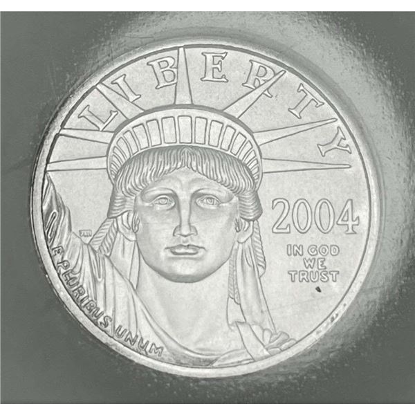 2004 .9995 Platinum $25 American Eagle 1/4 ozt NGC MS70