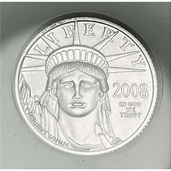 2008 .9995 Platinum $10 American Eagle 1/10 ozt NGC MS70