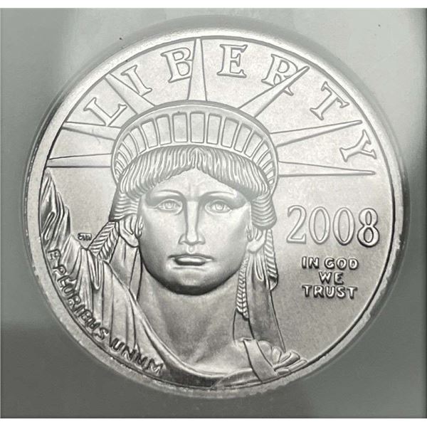 2008 .9995 Platinum $25 American Eagle 1/4 ozt NGC MS70