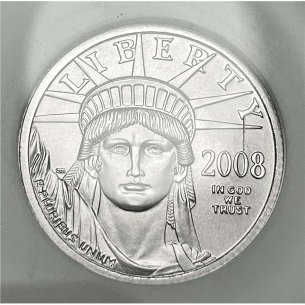 2008 .9995 Platinum $25 American Eagle 1/4 ozt NGC MS70