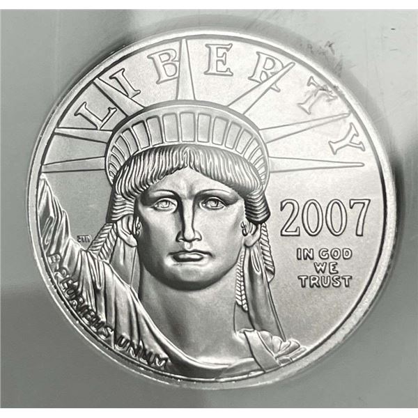 2007 .9995 Platinum $25 American Eagle 1/4 ozt NGC MS70