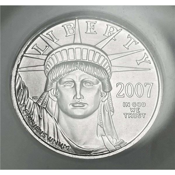 2007 .9995 Platinum $25 American Eagle 1/4 ozt NGC MS70
