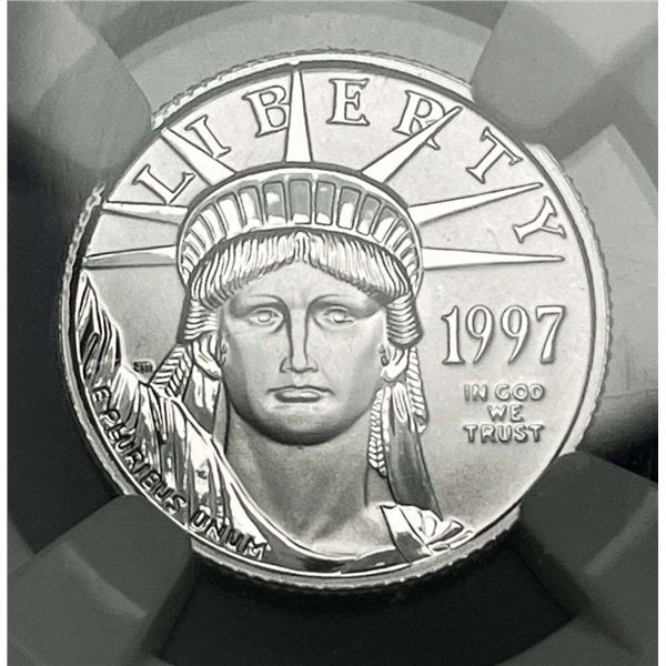 1997 .9995 Platinum $10 American Eagle 1/10 ozt NGC MS70