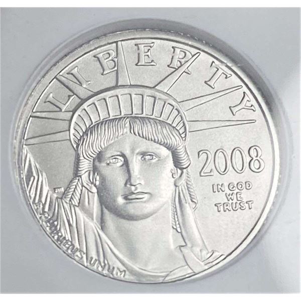2008 American Eagle .9995 Platinum 1/10th ozt NGC MS70