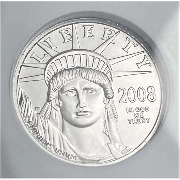 2008 American Eagle .9995 Platinum 1/10th ozt NGC MS70