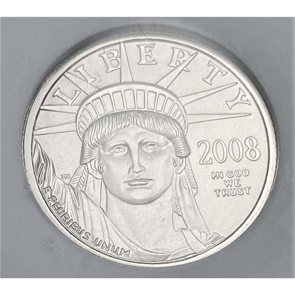 2008 American Eagle .9995 Platinum 1/4th ozt NGC MS70