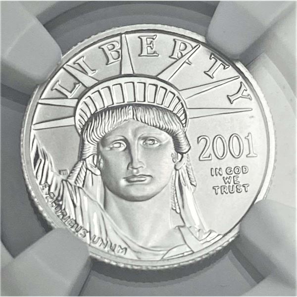 2001 American Eagle .9995 Platinum 1/10th ozt NGC MS70