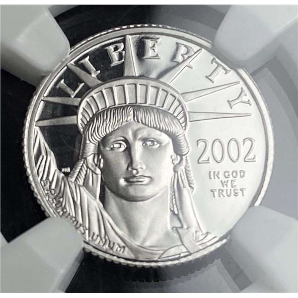 2002-W American Eagle .9995 Platinum 1/10th ozt NGC PF70 Ultra Cameo