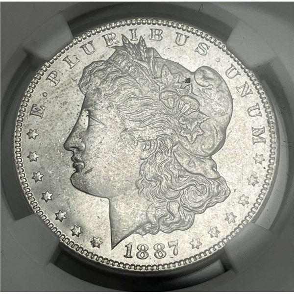 1887 Morgan Silver Dollar NGC MS64