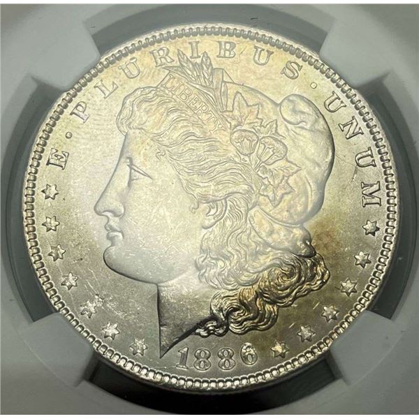 1886 Morgan Silver Dollar NGC MS63