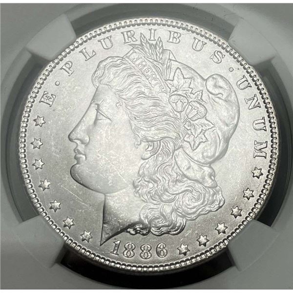 1886 Morgan Silver Dollar NGC MS63