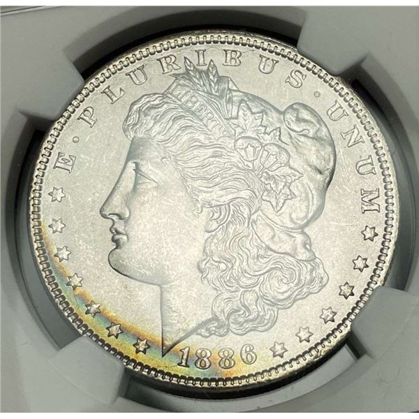 1886 Morgan Silver Dollar NGC MS63