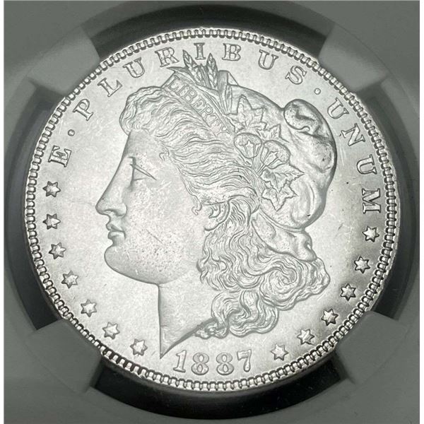 1887 Morgan Silver Dollar NGC MS64