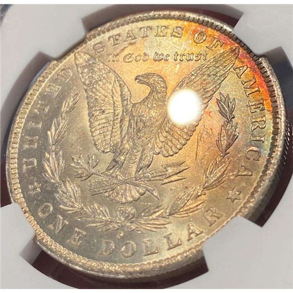 Monster Color 1884-O Morgan Silver Dollar NGC MS64
