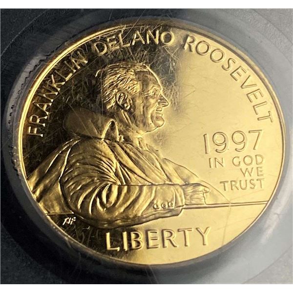 1997-W United States "F.D.R." $5 Gold PCGS PR69 DCAM